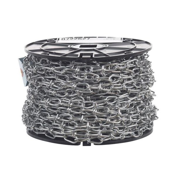 Campbell Chain & Fittings Campbell Chain 5365911 No.1 Double Loop Carbon Steel Chain - 0.13 in. Dia. x 125 ft. 5365911 - main